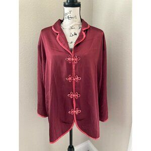 VINTAGE SUZANNE SOMERS ASIAN STYLE LOUNGING PAJAMAS - SIZE LARGE